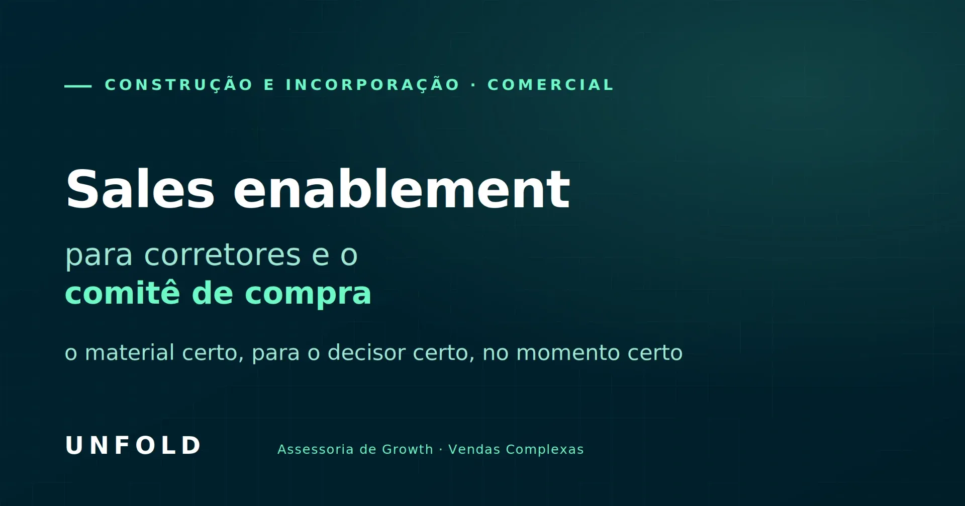Sales enablement para corretores e comitê de compra